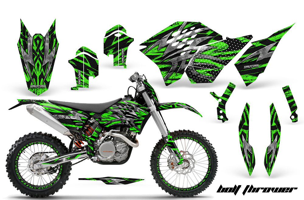 KTM C5 Graphics Kit Bolt Thrower Green NP Rims